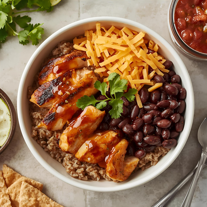Mexican Black Bean & Chicken Rice Bowl