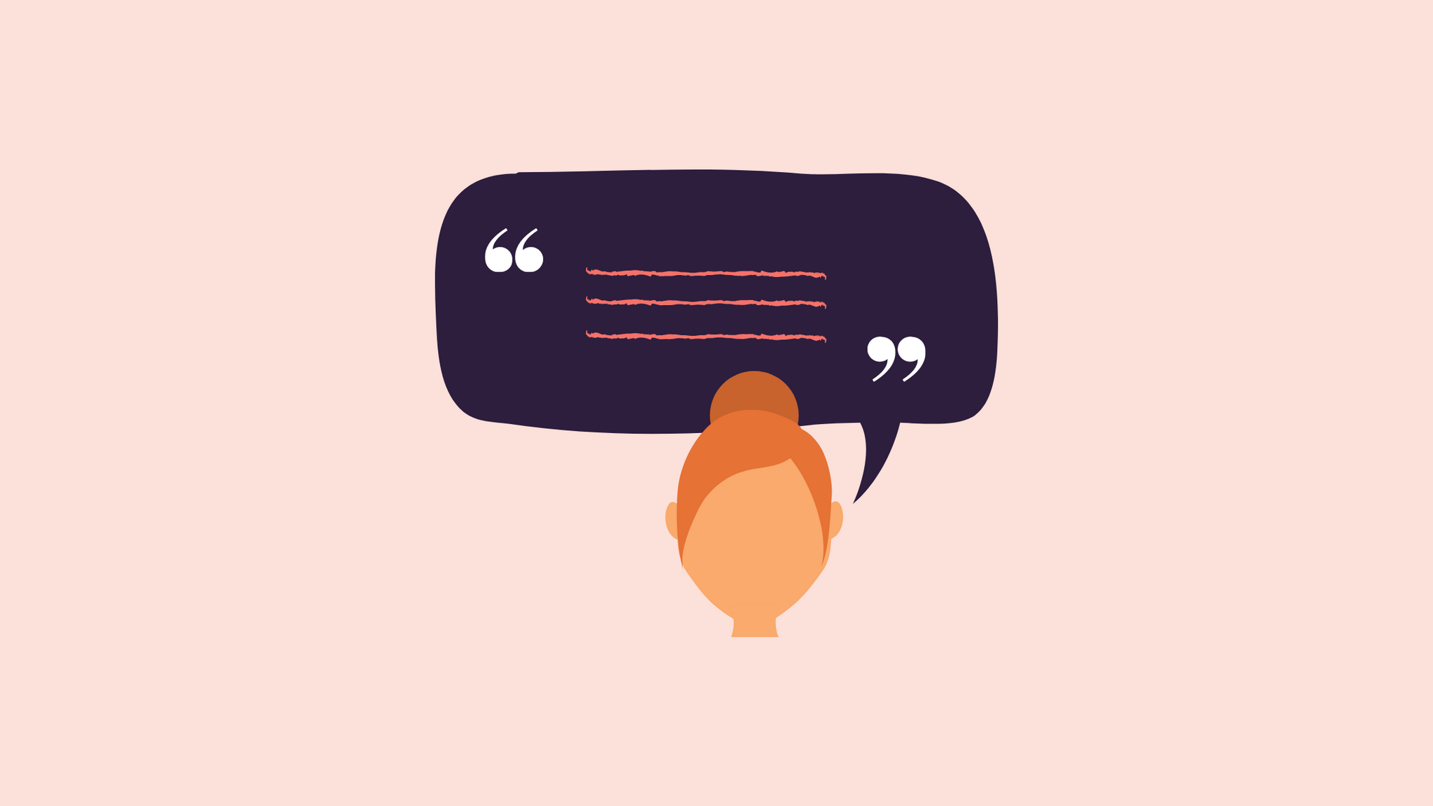 A graphic of a person's head with a speech bubble