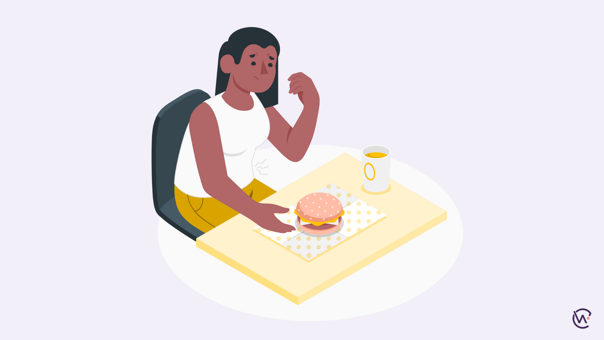 A person eating a burger